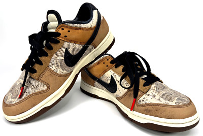 Nike Dunk Low Premium CO.JP Brown Snakeskin Mens Size 6.5