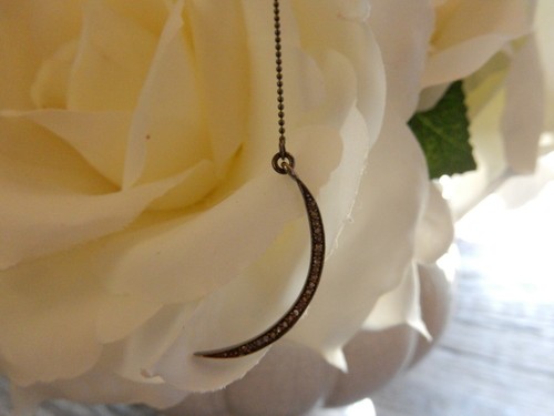 Nuova Collana Adornia Regolabile a Forma di Y Mezzaluna Champagne Diamanti .15 tcw - Foto 5 di 9