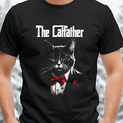 Catfather T-Shirt Cat Dat Shirt For The Best Cat Dad Ever Movie Meme T Shirt The