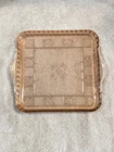 Vintage Jeanette Glass Pink Doric Serving Dish