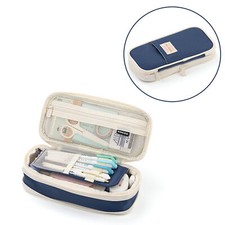 Large Capacity School Pencil Stationery Zipper Pocket Office Storage T5N8