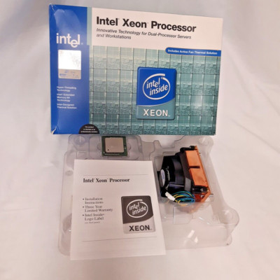 VINTAGE Intel Xeon 3GHz PROC. WITH COPPER HEATSINK AND INTEL FAN INCL. OPEN BOX