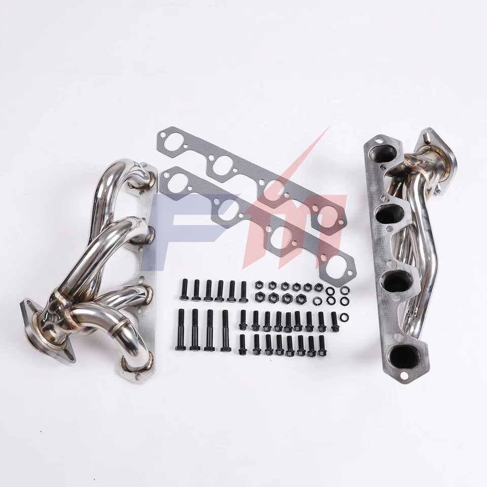 QK Shorty Exhaust Headers For Ford 1987-1995 F-150/250/Bronco 5.0L 2WD&4WD 1.5" - Imagem 4 de 4