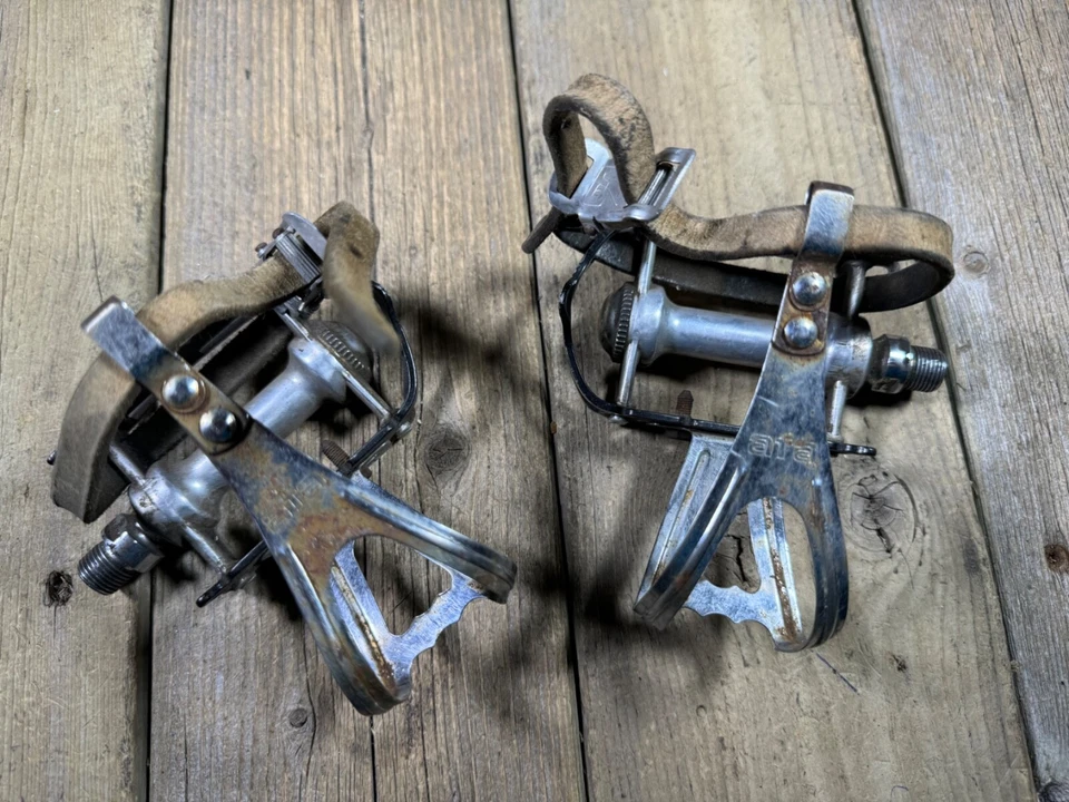 Pedales Campagnolo Super Record 9/16 X 20 Vintage Bicicleta Bicicleta Carretera Pedales Italia Foto 2 de 4