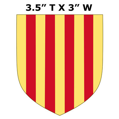 Kingdom of Aragon Medieval Coat of Arms Car Truck Window Bumper Sticker Decal