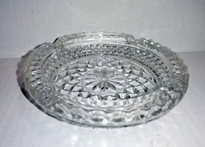 Ashtray Vintage Round Pressed Glass 5.25 inches Clear