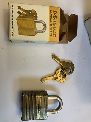 Vintage Brass Master Lock No 8 New In Box. | eBay