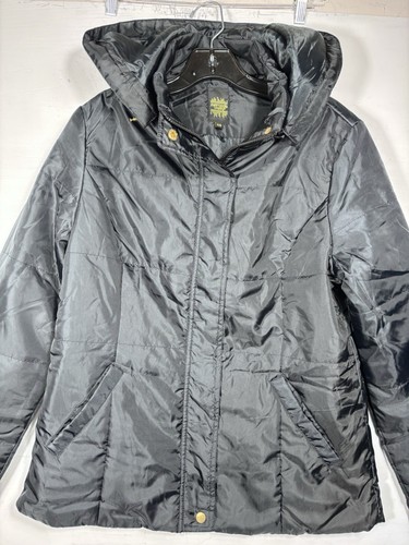 Black Metropolis Company Hooded Puffer Jacket Size Small New - Picture 10 of 19