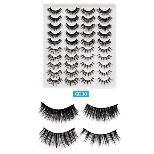 20Pair Faux Mink False Eyelashes Wispy Cross Long Thick Soft Fake Eye Lashes +" - Picture 11 of 27