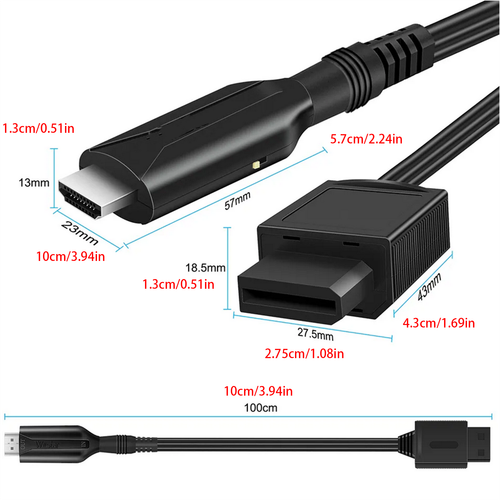 New USB Cable Line For HDTV Monitor Display Wii To HDMI Adapter HD 720P/1080P - Picture 3 of 12