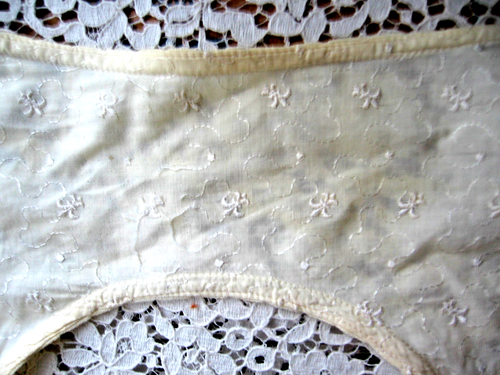 VINTAGE ART DECO SIMONE IVORY COTTON/RAYON EMBROIDERED GARTER BELT #1287 - 28 - Picture 8 of 11