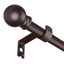 Curtain Rods for Window 32 and 48 Brown 5/8 inch Splicing Single Window Curta...