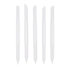 5pcs Glass Cuticle Pusher Nail File Set Cylinder Shaped Crystal Glass Nail Files