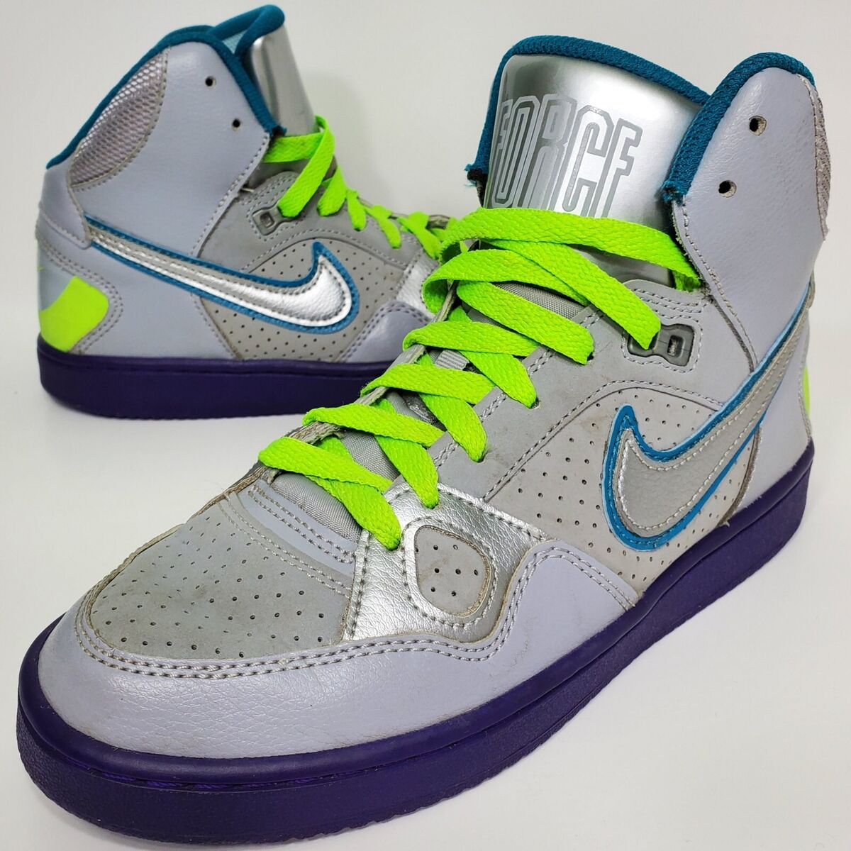 Nike Son of Force Mid Gray Metallic Silver Purple Teal 2013 Nike Son of Force Mid Gray Metallic Silver Purple Teal 2013