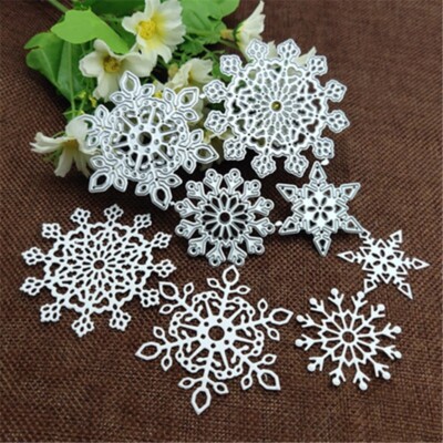 Schneeflocke Metall Stencil Cutting Dies Scrapbooking Stanzschablone Album Karte