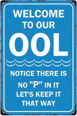 Tin Metal Sign Welcome To Our OOL Tin Sign Notice There Wall Art Decor