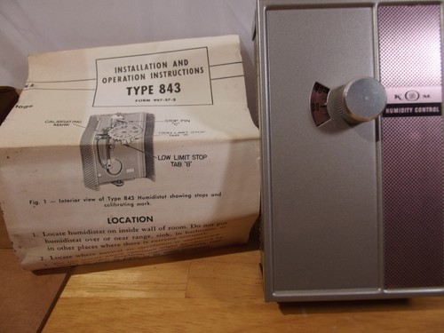 vintage PENN CONTROLS NOS WHOLE HOME HUMIDISTAT HUMIDITY CONTROL - Picture 3 of 8