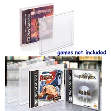 Clear Protective Box Protector For SONY PS1 Single CD Jewel/Dreamcast Video Game