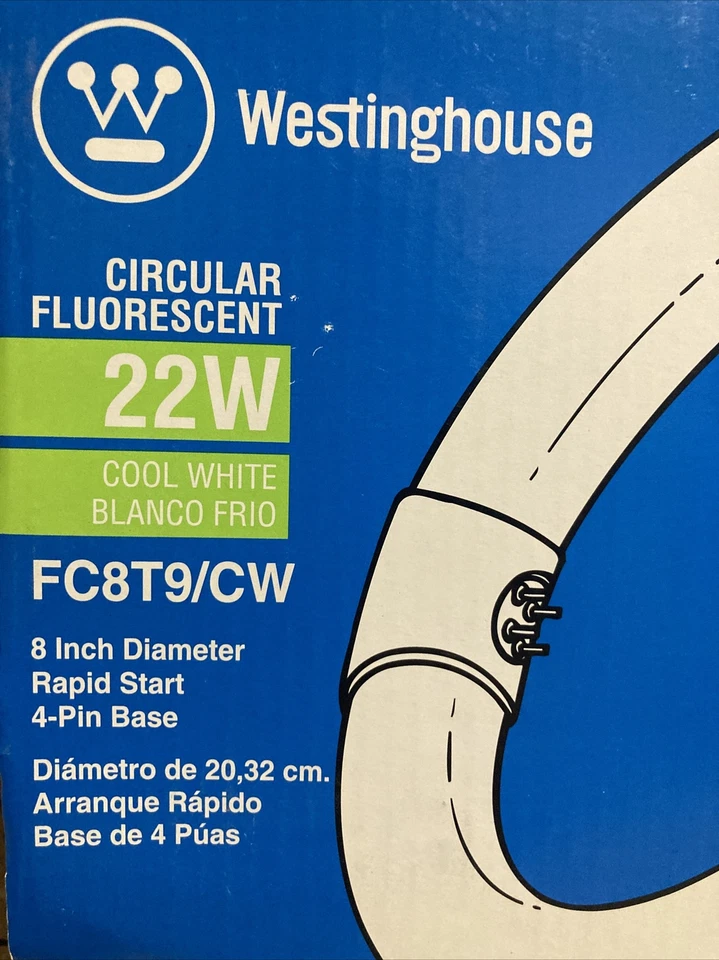12 PK Westinghouse 06010 FC8T9/CW 22W 8" 4 Pin Triphosphor Circular Fluorescent - Image 3 of 4