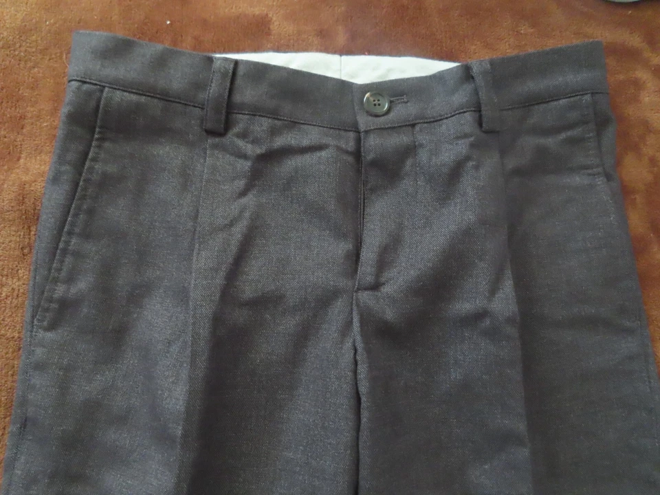 Брюки Brunello Cucinelli мужские шерстяная хлопковая смесь китайские серые плиссированные 46 (33x28,5) - Изображение 3 из 4