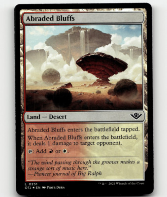 FOIL - MTG Abraded Bluffs 251 - Outlaws of Thunder Junction