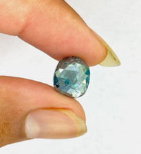 DIAMOND OVAL ROSECUT, NATURAL DIAMOND, BLUE COLOR FANCY DIAMOND 3.92TCW, 9.7MM