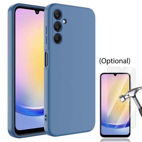 For Samsung Galaxy A15 A25 A55 5G Liquid Silicone Case/Tempered Glass Protector - Picture 27 of 50