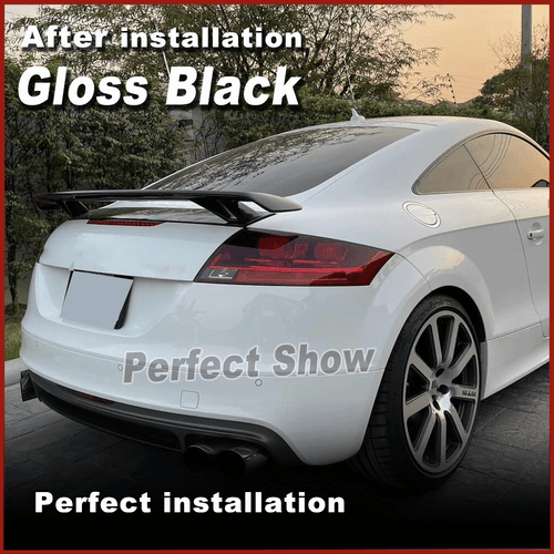 Spoiler posteriore nero lucido labbro alare adatto per Audi TT MK2 8J TTRS Coupe 08-14 - Foto 4 di 12