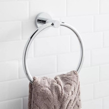 Signature Hardware Exira Towel Ring - Chrome