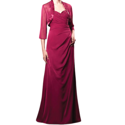 JADE By Jasmine Chiffon Mother of the Bride Dress Jacket Scarlet Size 2  J155008 | eBay