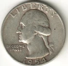USA - 1954P - Washington ¼ $ - Silver Eagle - no mint mark - #12325RG