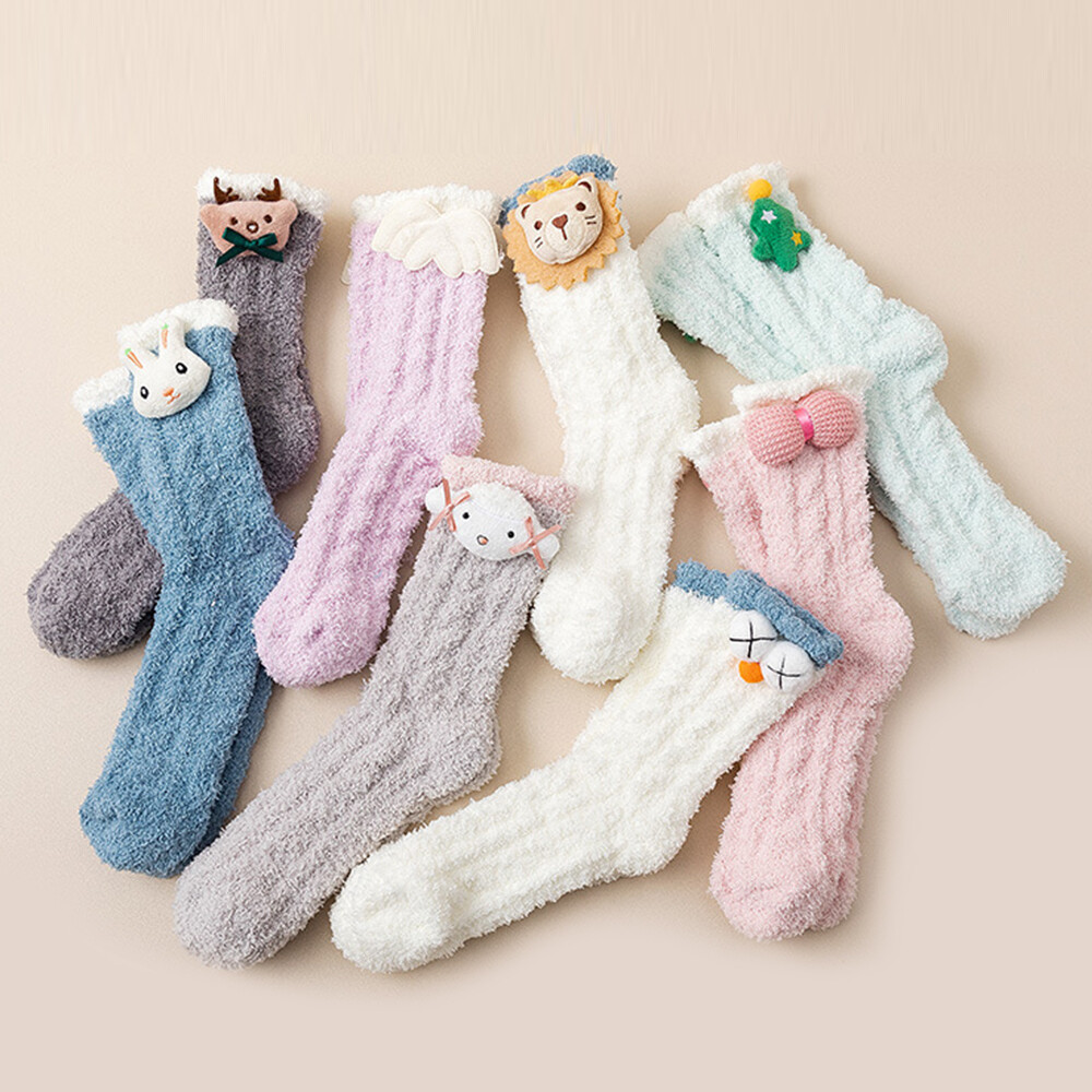 APL Calze Invernali Soffici Accoglienti da Donna Calze Morbide Calde Antiscivolo: