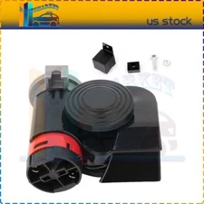 Super Loud Dual Tone Compact Air Horn Kit 12V 130DB For Motorcycle Car Truck SUV