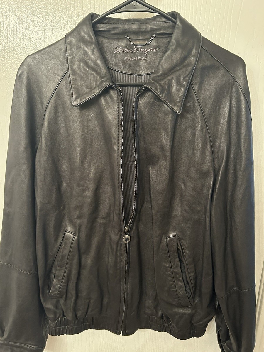 Salvatore Ferragamo Leather Jacket | eBay