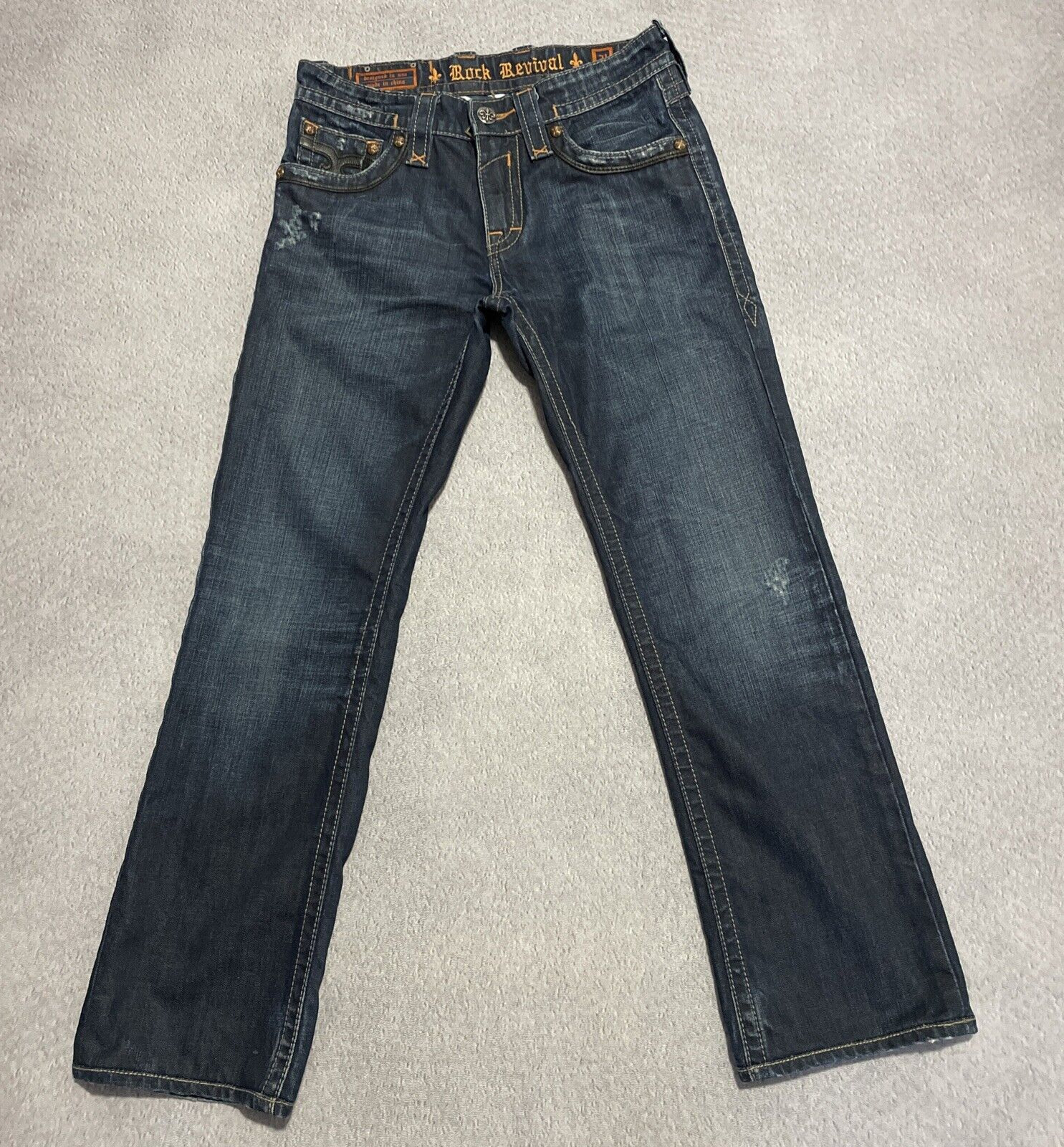 Rock Revival Jeans Mens 31 Blue Denim Pants Sid S… - image 6