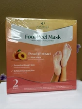 Foot Peeling Mask 2 Pack Dermatologically Tested Repairs Heels Removes Callouses