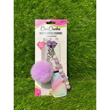 Charms Charms Water Bottle Charms Lip Gloss Holder Lavender Pom Pom Rainbow