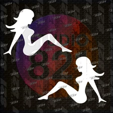 Trucker Mud Flap Girl 2X STICKER DECAL Truck Lady SILHOUETTE Classic Vintage