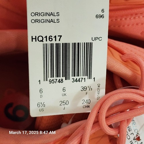 Adidas Schuhe Originals Herren Größe 6,5 Orange/Lachs Ozelia Laufen Neu Aktiv - Bild 5 von 5