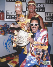 JIMMY HART SIGNED 8x10 PHOTO WWE WWF MOUTH OF THE SOUTH BECKETT BAS COA