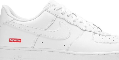 Size 8.5 - Nike Air Force 1 x Supreme Low Box Logo - White for