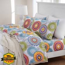 MEISHANG King Sheet Set, Microfiber Floral 1800 TC, 4 Pc Mandala Bedding