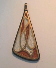Vintage 1969 Terra Sancta Guild Israel Abstract Pendant Triangular Shaped