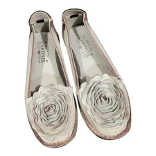 Spring Step L’artiste DEZI Ivory Pink Flower Leather Shoe Flats 38 (US 7.5) READ
