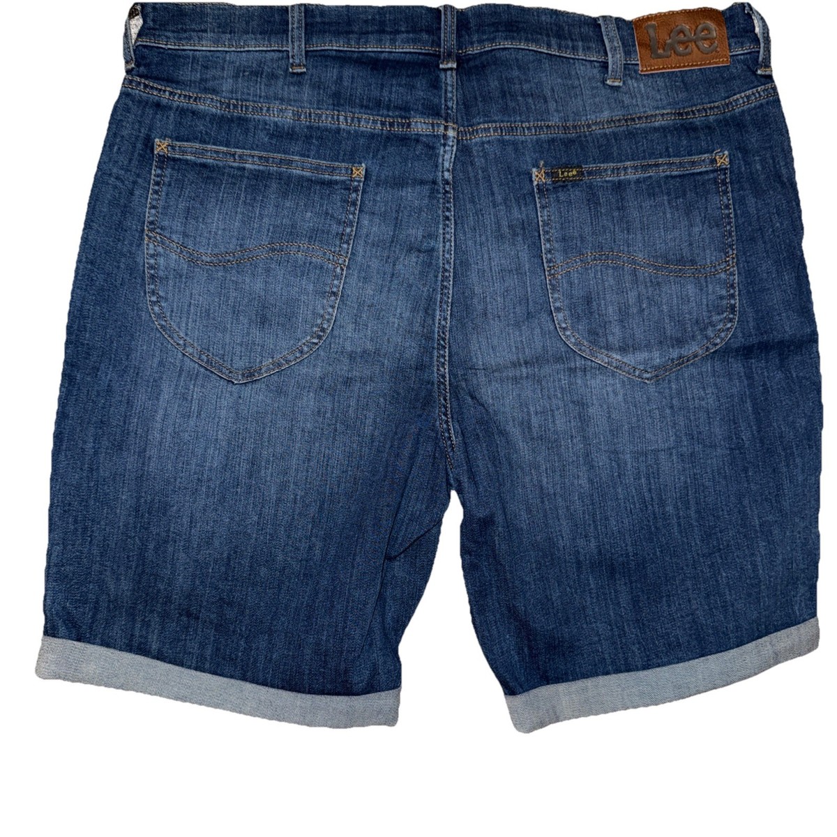 New Lee Havoc Mens Size 38 Regular Fit Jean Shorts Dark Blue Wash