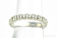 Vintage Diamonique Cubic Zirconia Sterling Silver Ring - Size 6