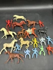Vintage Marx Western Cowboys & Horses Lot Plastic Figures - Indians. ML