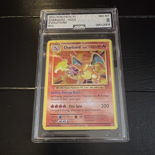 2016 charizard xy evolutions holo #11 AGS 8