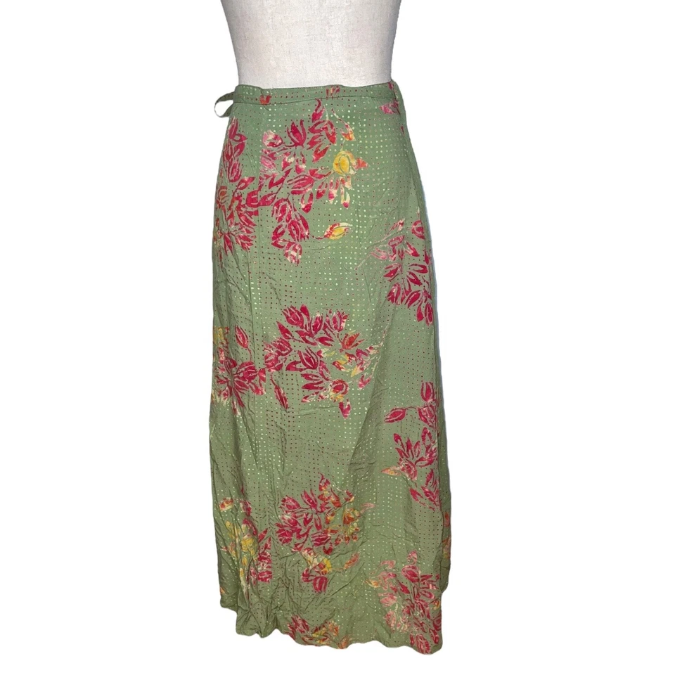 Винтажный апрель Cornell зеленый цветочный Midi надежном юбка размер: S - Изображение 3 из 4