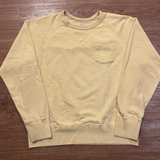 Champion X Todd Snyder Men’s XL Yellow Single V Pocket Crewneck Running Man